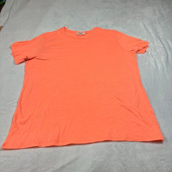 Zenana Orange/Peach Short Sleeve Crew Neck T-shirt size xl - Picture 2 of 5